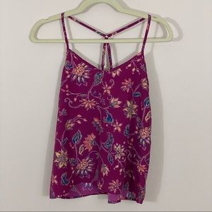 Hollister Y2K Floral Flow Tank Top - Spag Strap